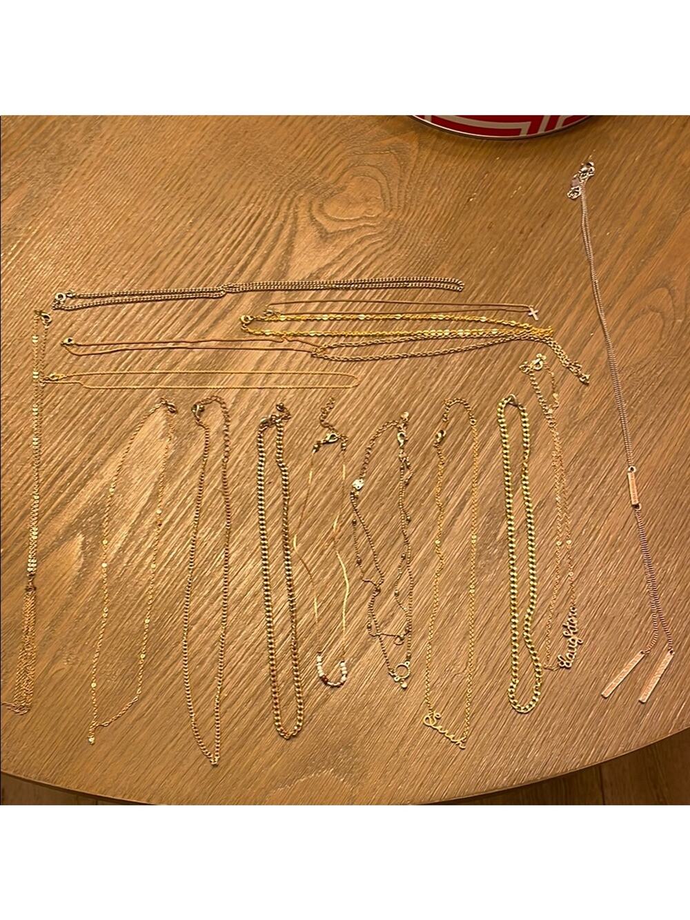 Lot of Dainty mixed metals wearable necklaces